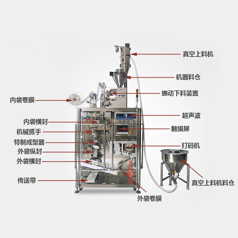 ND-C80E 内外袋挂耳咖啡袋泡茶包装机